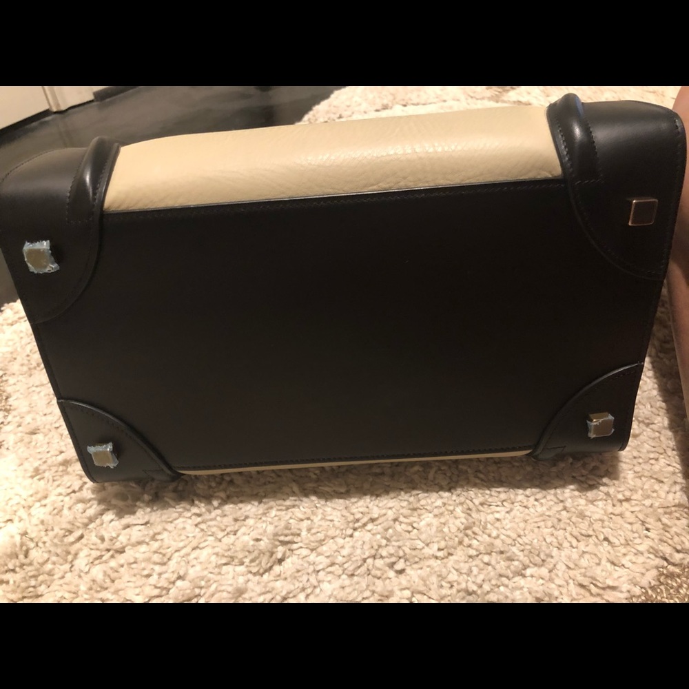 New Celine Mini Luggage tricolor leather tote - Picture 5 of 10